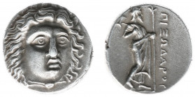 Greece - Caria - Satraps of Caria / Pixodaros - AR Didrachm (c 340-335 BC, 6.87 g), Halikarnassos - Laureate head of Apollo facing slightly right, wit...