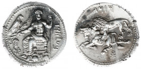 Asia Minor - Cilicia - Tarsos - Mazaios, satrap of Cilicia - AR Stater (360-334 BC, 11.02 g) - Baal of Tarsos seated left, head and torso facing, hold...