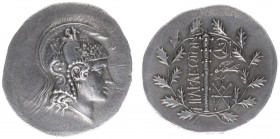 Asia Minor - Ionia - Heraklea ad Ladmon - AR Tetradrachm (2nd century BC, 16.35 g) - Head of Athena right wearing Attic helmet adorned with Pegasos an...