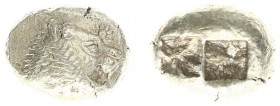 Asia Minor - Lydia - Achaemenid Empire - Kings of Lydia / temp. Alyattes, Kroisos - EL Trite/1/3 Stater (Sardes, c 620-550 BC, 4.75 g) - Head of roari...