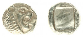 Asia Minor - Lydia - Temp. Alyattes, Kroisos - EL Hemihekte/1/12 Stater (Sardes, c 620-550 BC, 1.08 g) - Head of roaring lion right, sun with no rays ...