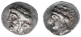 Asia Minor - Paphlagonia - Kromna - AR Drachm (c 340 BC, 3.51 g) - Laureate head of Zeus to left / ΚΡΩΜΝΑ Head of the City-goddess or Hera to left, we...