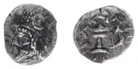 Persis - Rulers under Parthian sovereignty, 100 BC - end of 1st cent AD - Darayan II (Darius, Dareios, Darev) - AR Obol (0.33 g) - Bust of bearded kin...