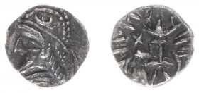 Persis - Rulers under Parthian sovereignty, 100 BC - end of 1st cent AD - Darayan II (Darius, Dareios, Darev) - AR Obol (0.51 g) - Bust of bearded kin...