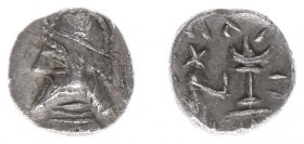 Persis - Rulers under Parthian sovereignty, 100 BC - end of 1st cent AD - Darayan II (Darius, Dareios, Darev) - AR Obol (0.58 g) - Bust of bearded kin...