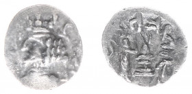 Persis - Rulers under Parthian sovereignty, 100 BC - end of 1st cent AD - Ardaxšīr II (Artaxerxes) - AR Obol (0.56 g) - Broad bust of bearded king lef...