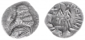 Persis - Rulers under Parthian sovereignty, 100 BC - end of 1st cent AD - Vahšīr (Oxarthes) - AR Drachm (3.26 g) - Bust of bearded king left, wearing ...
