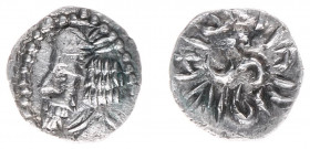 Persis - Rulers under Parthian sovereignty, 100 BC - end of 1st cent AD - Pakor I - AR Obol (0.52 g) - Bust of bearded king left, star in left field /...