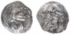 Persis - Rulers under Parthian sovereignty, 100 BC - end of 1st cent AD - Pakor II - AR Hemidrachm (1.69 g), large die on wide flan. Bust of bearded k...