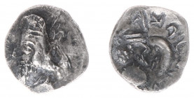 Persis - Rulers under Parthian sovereignty, 100 BC - end of 1st cent AD - Napad I (Napat, Kapat) - AR Obol (0.56 g), Bust of king wearing tiara to lef...