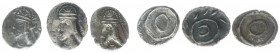Persis - Rulers under Parthian sovereignty, 100 BC - end of 1st cent AD - Prince Y (former Unknown King II) - AR Hemidrachm (1.08, 1.31, 1.14 g) - Bea...