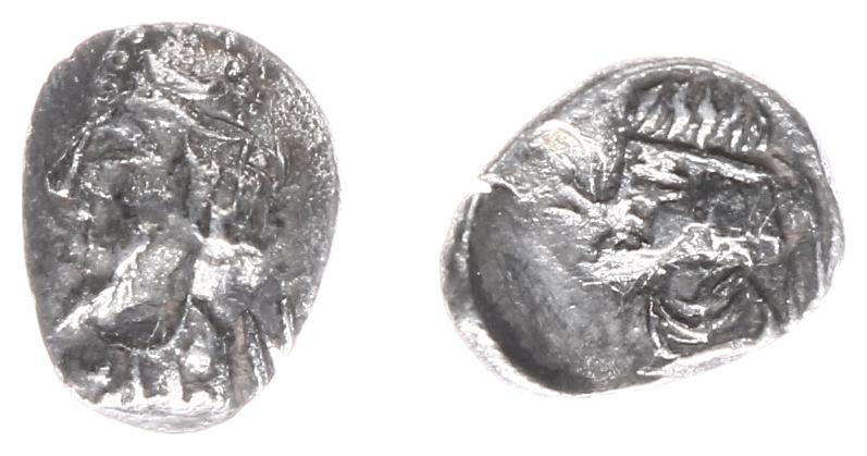 Persis - Vādfradād V dynasty, late 1st cent-211 AD - Mančhīr I - AR Obol (0.40 g...