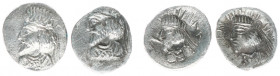 Persis - Vādfradād V dynasty, late 1st cent-211 AD - Ardaxšīr III (Artaxerxes) - AR Hemidrachm (1.26, 1.08 g) - Bearded, diademed bust left, with cren...