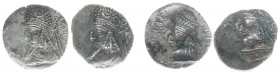 Persis - Vādfradād V dynasty, late 1st cent-211 AD - Mančhīr II - AR Hemidrachm (1.20, 1.12 g), Bearded bust to left, showing a prominent hook nose an...