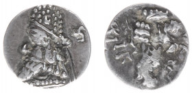 Persis - Vādfradād V dynasty, late 1st cent-211 AD - Mančhīr III - AR Hemidrachm (1.56 g), Bust left, wearing Parthian-style tiara and diadem, no lege...