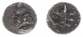 Persis - Vādfradād V dynasty, late 1st cent-211 AD - Ardaxšīr IV (Artaxerxes) - AR Obol (0.56 g), Diademed bust to right, legend behind bust / Bearded...