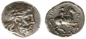 Kingdom of Macedonia - Philip II (359-336 BC) - AR Tetradrachm (Amphipolis/Pella, late 4th century BC, 14.53 g) - Laureate head of Zeus right / ΦIΛIΠΠ...