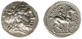 Kingdom of Macedonia - Philip II (359-336 BC) - AR Tetradrachm (Amphipolis, c 323-315 BC, 14.37 g) - Laureate head of Zeus right / ΦIΛIΠΠOY Horseman r...
