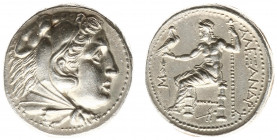 Kingdom of Macedonia - Alexander III (336-323 BC) - AR Tetradrachm ('Pella', struck under Kassander c 315-310 BC, 17.34 g) - Head of Herakles right, w...