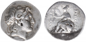 Kingdom of Thrace - Lysimachos (323-281 BC) - AR Tetradrachm (Lampsakos, c 296-281 BC, 16.39 g) - Diademed head of Alexander the Great to right with h...