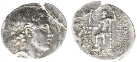 The Seleukid Kingdom - Antiochos IV Epiphanes (175-164 BC) - AR Tetradrachm (Antioch on the Orontes, series 3, struck 168-164 BC, 15.48 g) - Diademed ...