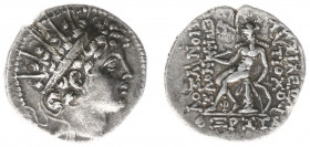 The Seleukid Kingdom - Antiochos VI Dionysos (145-142 BC) - AR Drachm (Antioch on the Orontes , SE 169 (144/3 BC), 3.91 g) - Radiate and diademed head...