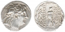 The Seleukid Kingdom - Antiochos VII Euergetes (138-129 BC) - AR Tetradrachm (Antioch on the Orontes, 16.09 g) - Diademed head right within fillet bor...
