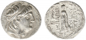 The Seleukid Kingdom - Antiochos VII Euergetes (138-129 BC) - AR Tetradrachm (Damaskos, date SE 180 (132/2 BC), 15.58 g) - Diademed head right within ...