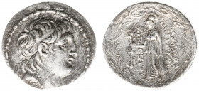 The Seleukid Kingdom - Antiochos VII Euergetes (138-129 BC) - AR Tetradrachm (Tyre, date SE 175 (137/6 BC), 15.96 g) - Diademed head right within fill...