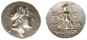 The Cappadocian Kingdom - Ariarathes IV Eusebes (220-163 BC) - AR Drachm (4.14 g) (yr. 33 = 188/7 BC, Mint A, Eusebeia-Mazaca) - Diademed head to righ...