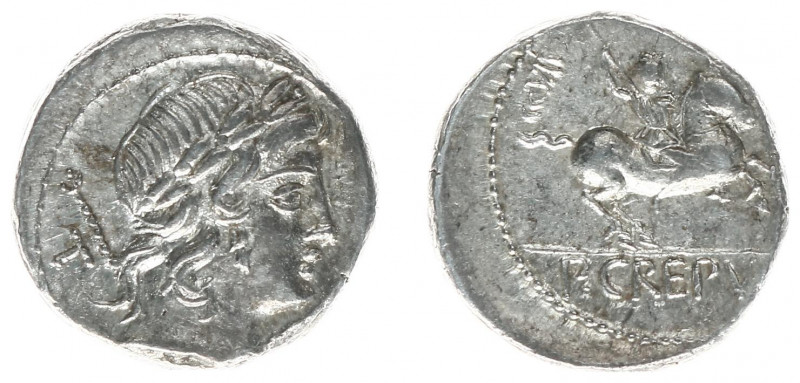 Later-Denarius Coinage (ca. 154-41 BC) - P. Crepusius – AR Denarius (Rome 82 BC,...