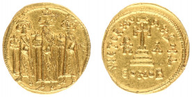 Heraclius (610-641) - With Heraclius, Constantine and Heraclonas - AV Solidus (Constantinople, 4.47 g) - Heraclius, Heraclius Constantine and Heraclon...