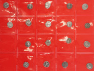 Roman coinage - An interesting and mixed lot of Roman Denarii: Domitianus (3), Traianus (7), Hadrianus (4, incl. ASIA), Nerva (2), Vespasianus and Ant...