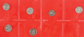 Roman coinage - A small lot with 6 Roman Denarii: Domitianus, Traianus, Faustina Minor (2), Geta and Marcus Aurelius - in total 6 coins in good VF, so...