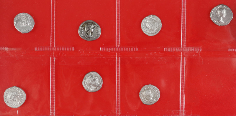 Roman coinage - A small lot with Roman Denarii: Elegabalus (2), Geta, Julia Maes...