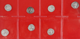 Roman coinage - A small lot with Roman Denarii: Elegabalus (2), Geta, Julia Maesa, Septimius Severus, Lucilla and Julia Domna - in total 7 coins in av...