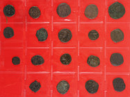 Roman coinage - An interesting lot Byzantine bronzes, mainly Folles, in above average conditions, form Iustinianus to the anonymous period - in total ...