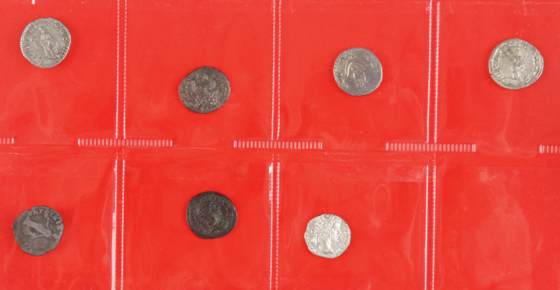Roman coinage - A lot with Roman Denarii: Marcus Aurelius, Caracalla (2), Antoni...