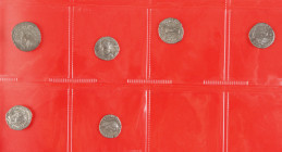 Roman coinage - A small lot of Roman AR Denarii: Elagabalus (2), Septimius Severus, Geta, Caracalla, added an AR Antoninianus of Postumus - in total 6...