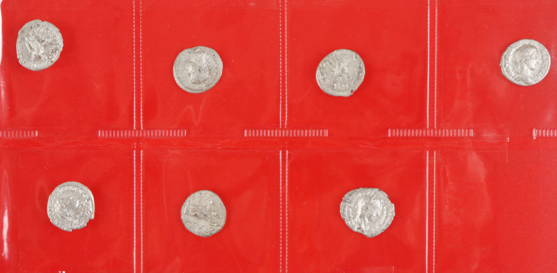 Roman coinage - A lot with 7 Denarii of Severus Alexander in avg. F/VF, some bet...