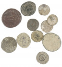 Roman coinage - A small lot with Roman AE Folles, mainly small modules: a few Constantinus I, 1 x Constantius (larger module), Fausta, Constantius II,...