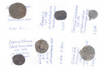 A lot with Byzantine bronzes: 2 x AE Follis (Alexius I Comnenus, S. 1911 and Leo V The Armenian, S. 1630), AE Tetarteron of John III Ducas-Vatatzes (S...