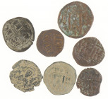 A small lot with 7 Byzantine bronzes, several emperors and era's, in minor grades, nice for study