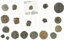 Small lot of various Byzantine coppers including AE Aspron Trachies