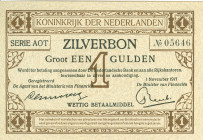 Netherlands - 1 Gulden 1916 Zilverbon (Mev. 02-2b/ AV 2.2b) - 1.11.1917 - UNC