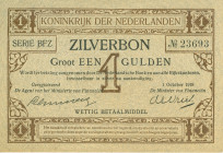 Netherlands - 1 Gulden 1916 Zilverbon (Mev. 02-3 / AV 2.3) - 1.10.1918 - UNC-