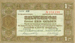 Netherlands - 1 Gulden 1920 Zilverbon met 2 serieletters (Mev. 03-1b / AV 3.1b) - ZF/PR