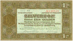 Netherlands - 1 Gulden 1920 Zilverbon met 2 serieletters (Mev. 03-1b / AV 3.1b) - PR+
