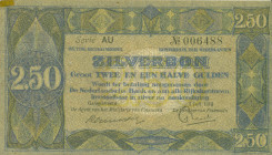 Netherlands - 2½ Gulden 1918 Zilverbon (Mev. 11-1b (12-1b) / AV 10.1b) - 1 juli 1918 - tape - ZF+