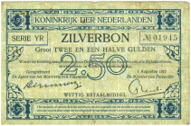 Netherlands - 2½ Gulden 1915 Zilverbon (Mev. 11-3a /AV 9.3a) - F/ZF